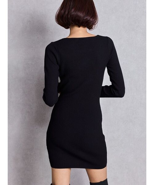 GYDA（ジェイダ）の「GD bijou MOLDニットワンピース（ワンピース・レディース・ブラック/ネイビー・FREE）」の16枚目の写真