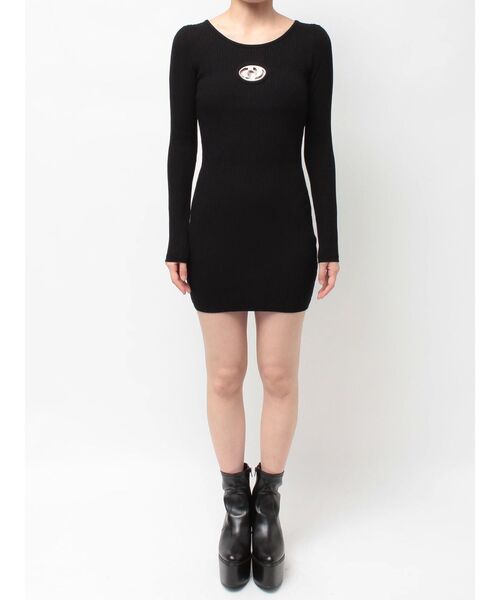 GYDA（ジェイダ）の「GD bijou MOLDニットワンピース（ワンピース・レディース・ブラック/ネイビー・FREE）」の5枚目の写真