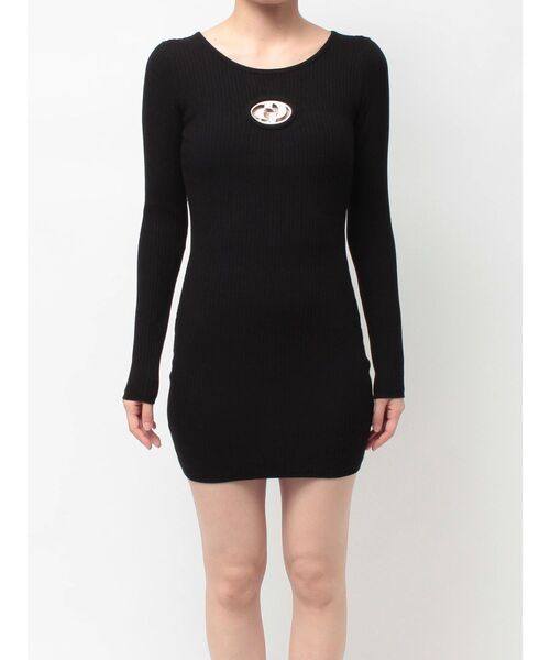 GYDA（ジェイダ）の「GD bijou MOLDニットワンピース（ワンピース・レディース・ブラック/ネイビー・FREE）」の16枚目の写真