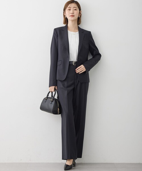 23区 S（ニジュウサンクチイサイサイズ）の「ファインネスウール ワイド パンツ（スラックス・レディース・ブラック系/グレー系・34/32/30）」の7枚目の写真