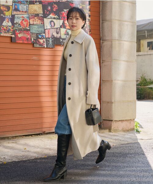 MUSINSA STANDARD WOMAN（ムシンサスタンダードウーマン）の「ウィメンズリブスリムタートルネックニット[エクリュ]（ニット/セーター・レディース・その他・SMALL/MEDIUM/LARGE/X-SMALL）」の6枚目の写真