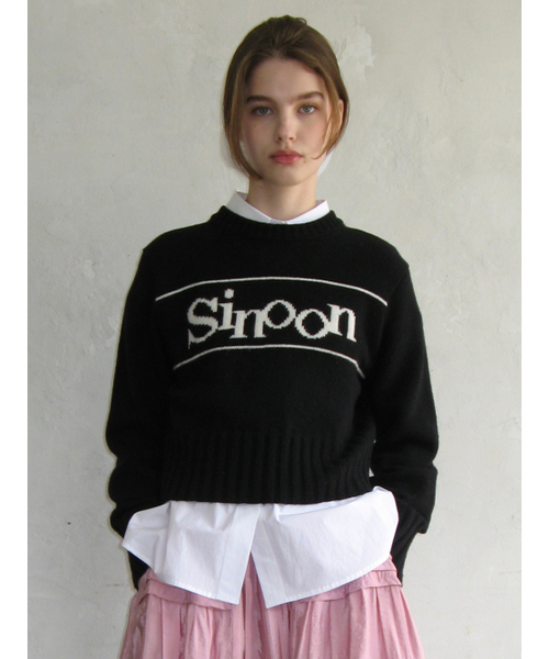 SINOON（シヌーン）の「SINOON PULLOVER KNIT (BLACK)（ニット/セーター・レディース・ブラック・FREE）」の2枚目の写真