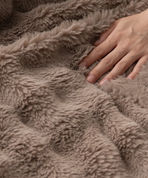 EMOOR（エムール）の「＋2℃ 毛布にもなる掛け布団カバー【エムールヒート】ポコポコ毛布タイプ(ふわふわタイプ)/シングル（寝具・レディース・グレー/ホワイト・FREE）」の7枚目の写真