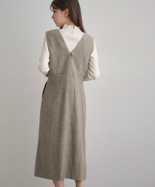 couture brooch（クチュールブローチ）の「【クラシカル・通勤】ラメ千鳥釦デザインジャンスカ（ワンピース・レディース・ブラック系1/ブラウン系2・36/38/40/42）」の16枚目の写真