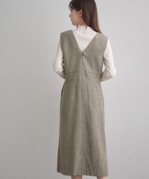 couture brooch（クチュールブローチ）の「【クラシカル・通勤】ラメ千鳥釦デザインジャンスカ（ワンピース・レディース・ブラック系1/ブラウン系2・36/38/40/42）」の15枚目の写真