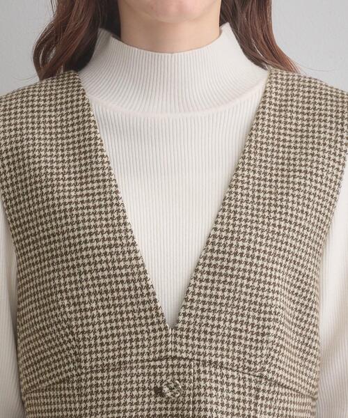 couture brooch（クチュールブローチ）の「【クラシカル・通勤】ラメ千鳥釦デザインジャンスカ（ワンピース・レディース・ブラック系1/ブラウン系2・36/38/40/42）」の10枚目の写真