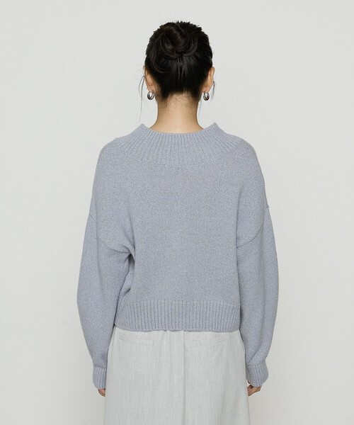 COMME CA（コムサ）の「和紙ブークレー Vネックプルオーバー（ニット/セーター・レディース・グレー/ラベンダー/ブラウン・11号/9号）」の16枚目の写真