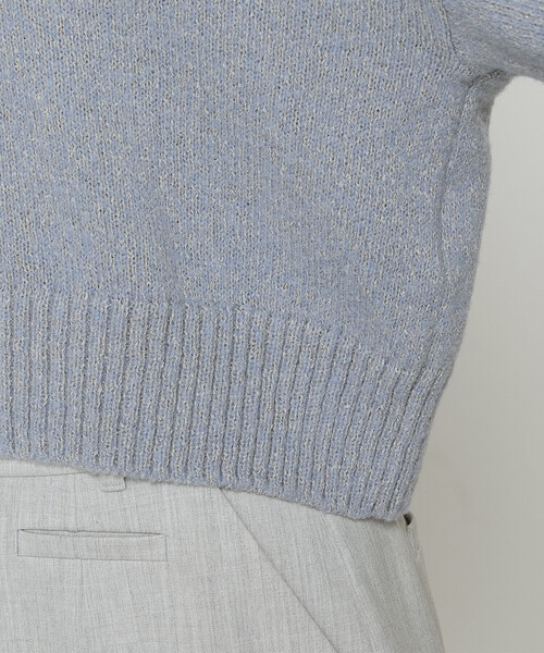 COMME CA（コムサ）の「和紙ブークレー Vネックプルオーバー（ニット/セーター・レディース・グレー/ラベンダー/ブラウン・11号/9号）」の19枚目の写真