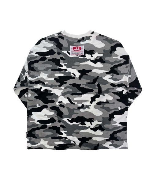 DEFGARMENTS（デフグラメンツ）の「カモデフプリントロングスリーブ[カモ/ブラック]（Tシャツ/カットソー・レディース・その他・LARGE/X-LARGE）」の2枚目の写真