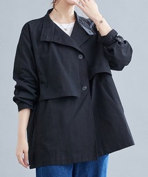 ケープコート」に該当するブラック/黒色系のファッション通販