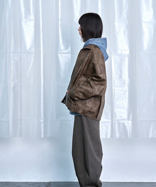 Nora Lily(ノラリリー)の「【Nora Lily】Wide Leg Barrel Pants(その他パンツ・メンズ・ブラウン/ブラック・FREE)」の15枚目の写真