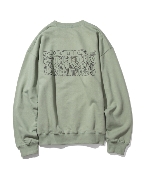 リスティクティッドエリアヘビーオーバーサイズマンツーマンTシャツMSHCR002-KK