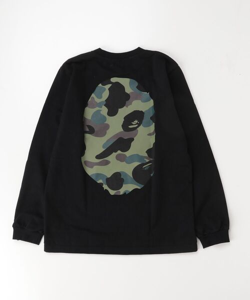 A BATHING APE(アベイシングエイプ)の「1ST CAMO BIG APE HEAD LS TEE(Tシャツ/カットソー・キッズ・ブラック×グリーン/ホワイト×グリーン/ブラック×イエロー/ホワイト×イエロー・150/160)」の9枚目の写真