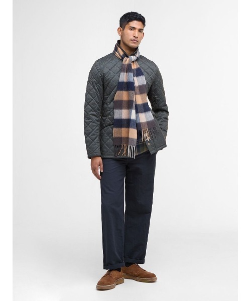 ラムズ ウール ブロックチェック マフラー（4色展開）（マフラー