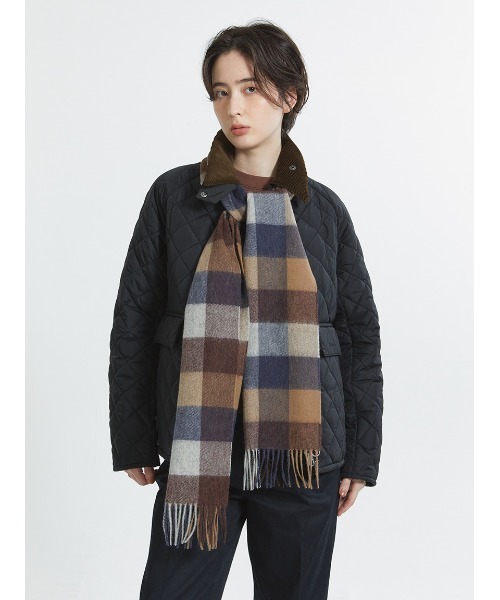 ラムズ ウール ブロックチェック マフラー（4色展開）（マフラー