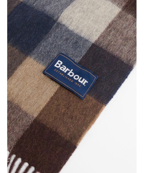 Barbour（バブアー）の「ラムズ ウール ブロックチェック マフラー（4色展開）（マフラー・メンズ・ブラウン/レッド/ベージュ/イエロー・ONE SIZE）」の13枚目の写真