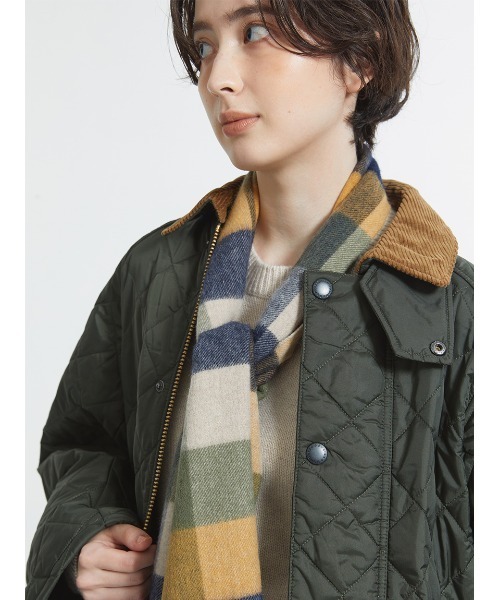 Barbour（バブアー）の「ラムズ ウール ブロックチェック マフラー（4色展開）（マフラー・メンズ・ブラウン/レッド/ベージュ/イエロー・ONE SIZE）」の18枚目の写真
