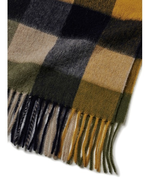 Barbour（バブアー）の「ラムズ ウール ブロックチェック マフラー（4色展開）（マフラー・メンズ・ブラウン/レッド/ベージュ/イエロー・ONE SIZE）」の19枚目の写真