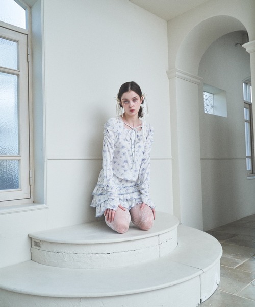 Lovilyn（ラヴィリン）の「ドーリーガーデン花柄セットアップ（カーディガン/ボレロ・レディース・ピンク/ブルー・FREE）」の8枚目の写真