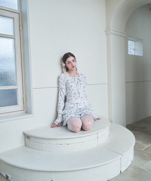 Lovilyn（ラヴィリン）の「ドーリーガーデン花柄セットアップ（カーディガン/ボレロ・レディース・ピンク/ブルー・FREE）」の9枚目の写真