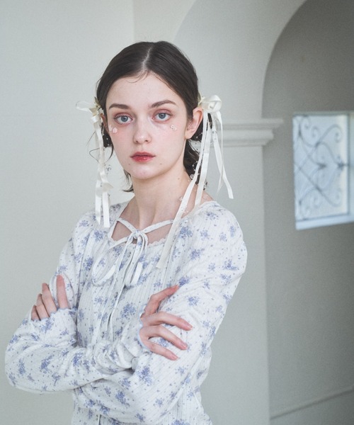 Lovilyn（ラヴィリン）の「ドーリーガーデン花柄セットアップ（カーディガン/ボレロ・レディース・ピンク/ブルー・FREE）」の12枚目の写真