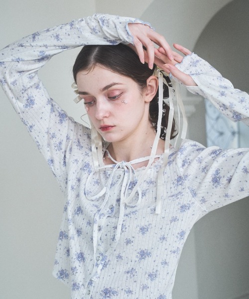 Lovilyn（ラヴィリン）の「ドーリーガーデン花柄セットアップ（カーディガン/ボレロ・レディース・ピンク/ブルー・FREE）」の15枚目の写真