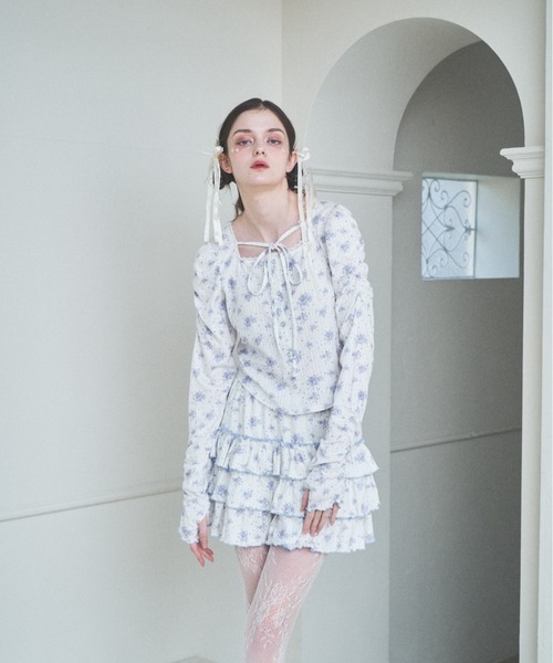 Lovilyn（ラヴィリン）の「ドーリーガーデン花柄セットアップ（カーディガン/ボレロ・レディース・ピンク/ブルー・FREE）」の20枚目の写真