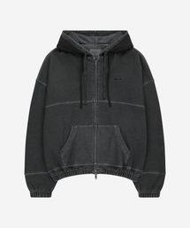 NODE LABS（ノードラボ）の「DEV:7 GARMENT DYE DOUBLE HOODIE ZIP-UP_BLACK（パーカー）」