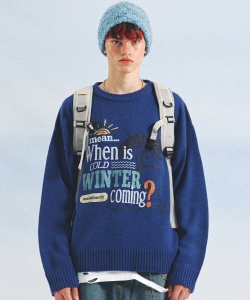 Melting Sweater (DEEP BLUE) — свитер глубокого синего цвета