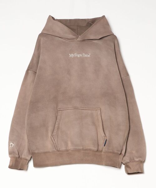 My sugar Babe（マイシュガーベイブ）の「pigment gradient hoodie（パーカー・メンズ・グレー/ブラック/ピンク/ダークブラウン・LARGE/MEDIUM）」の3枚目の写真