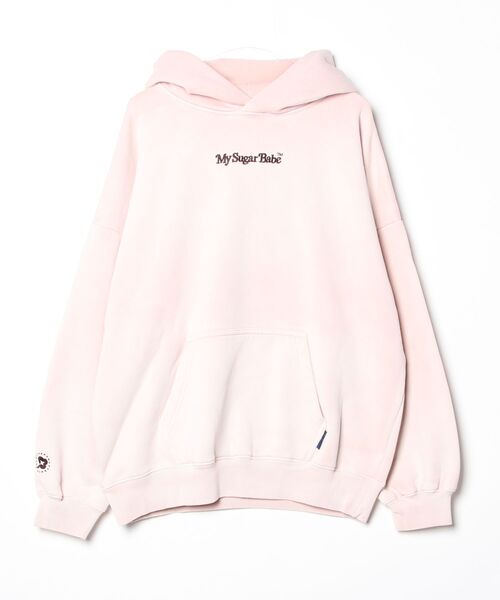 My sugar Babe（マイシュガーベイブ）の「pigment gradient hoodie（パーカー・メンズ・グレー/ブラック/ピンク/ダークブラウン・LARGE/MEDIUM）」の4枚目の写真
