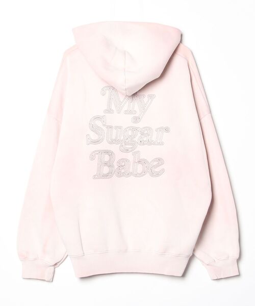 My sugar Babe（マイシュガーベイブ）の「pigment gradient hoodie（パーカー・メンズ・グレー/ブラック/ピンク/ダークブラウン・LARGE/MEDIUM）」の5枚目の写真