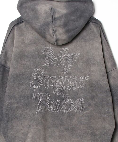 My sugar Babe（マイシュガーベイブ）の「pigment gradient hoodie（パーカー・メンズ・グレー/ブラック/ピンク/ダークブラウン・LARGE/MEDIUM）」の8枚目の写真