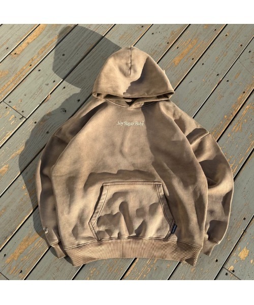 My sugar Babe（マイシュガーベイブ）の「pigment gradient hoodie（パーカー・メンズ・グレー/ブラック/ピンク/ダークブラウン・LARGE/MEDIUM）」の21枚目の写真