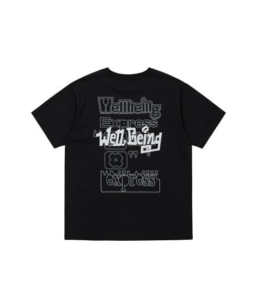 WELLBEING EXPRESS(ウェルビーイングエクスプレス)の「Layered Logo Half Sleeve Black(Tシャツ/カットソー・レディース・その他・LARGE/MEDIUM)」の1枚目の写真