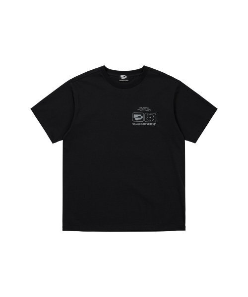 WELLBEING EXPRESS(ウェルビーイングエクスプレス)の「Layered Logo Half Sleeve Black(Tシャツ/カットソー・レディース・その他・LARGE/MEDIUM)」の2枚目の写真