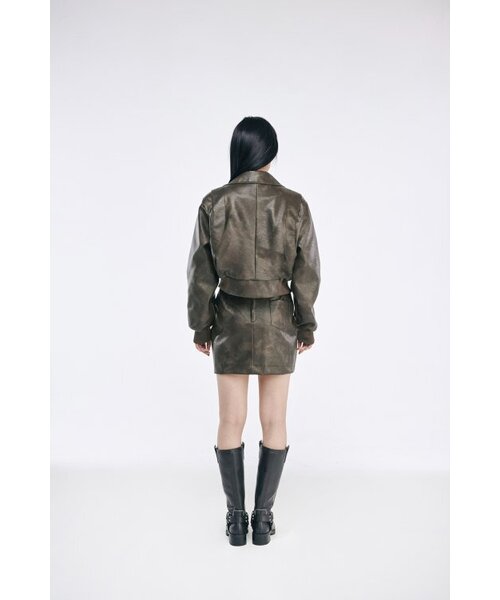 CAPRICIEUX（カプリシュー）の「Amber leather skirt (khaki)（スカート・レディース・その他・SMALL）」の8枚目の写真