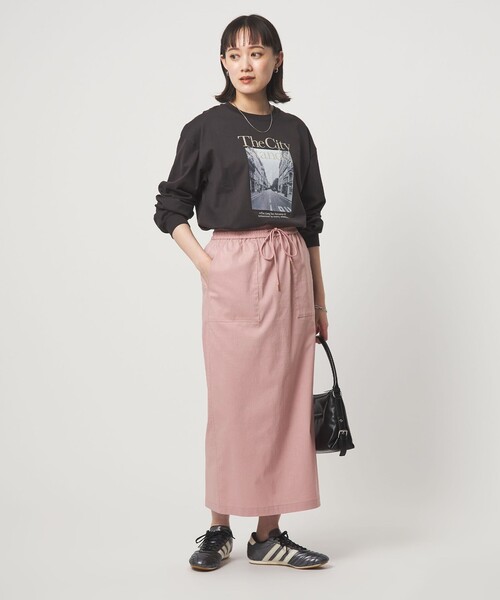 green label relaxing（グリーンレーベルリラクシング）の「［size SHORT/TALLあり］オルマイ LI/MIX タイト スカート（スカート・レディース・オフホワイト/ブラック/ピンク/ベージュ・FREE/SHORT/TALL）」の15枚目の写真