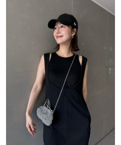 Day and Grade（デイアンドグレイド）の「【RISAKOセレクト】天竺レイヤードロングワンピース（ワンピース・レディース・ブラウン/ブラック・FREE）」の3枚目の写真