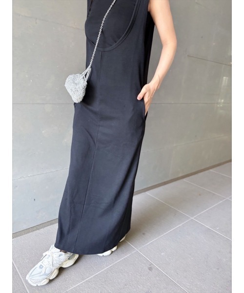 Day and Grade（デイアンドグレイド）の「【RISAKOセレクト】天竺レイヤードロングワンピース（ワンピース・レディース・ブラウン/ブラック・FREE）」の6枚目の写真