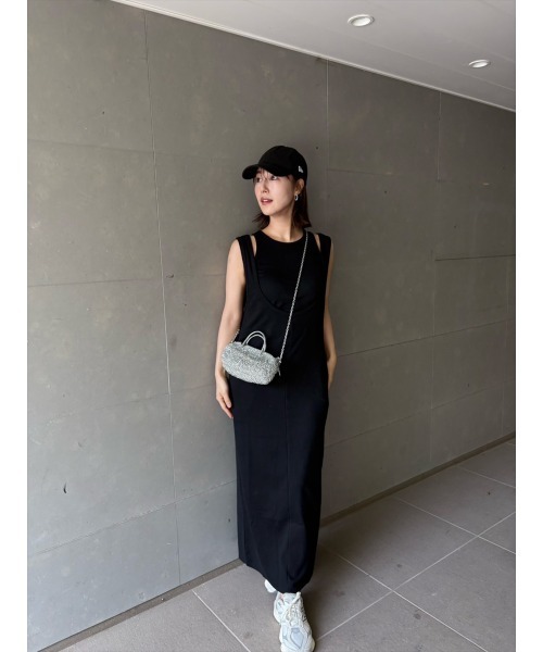 Day and Grade（デイアンドグレイド）の「【RISAKOセレクト】天竺レイヤードロングワンピース（ワンピース・レディース・ブラウン/ブラック・FREE）」の11枚目の写真