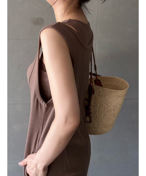 Day and Grade（デイアンドグレイド）の「【RISAKOセレクト】天竺レイヤードロングワンピース（ワンピース・レディース・ブラウン/ブラック・FREE）」の13枚目の写真
