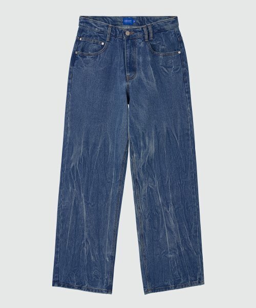 DECET(デケト)の「Mid Rise Wide Jeans DCPT027CrinkleBlue(デニムパンツ・レディース・その他・34/26/28/32/30)」の5枚目の写真