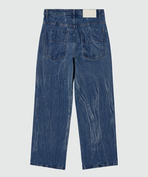 DECET(デケト)の「Mid Rise Wide Jeans DCPT027CrinkleBlue(デニムパンツ・レディース・その他・34/26/28/32/30)」の6枚目の写真