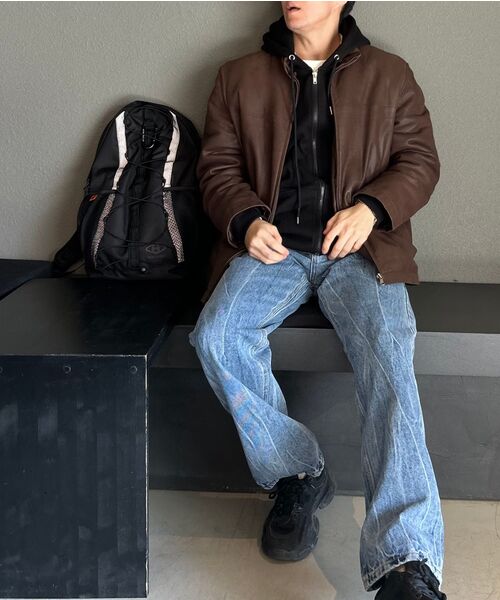 DECET(デケト)の「Mid Rise Wide Jeans DCPT027CrinkleBlue(デニムパンツ・レディース・その他・34/26/28/32/30)」の12枚目の写真