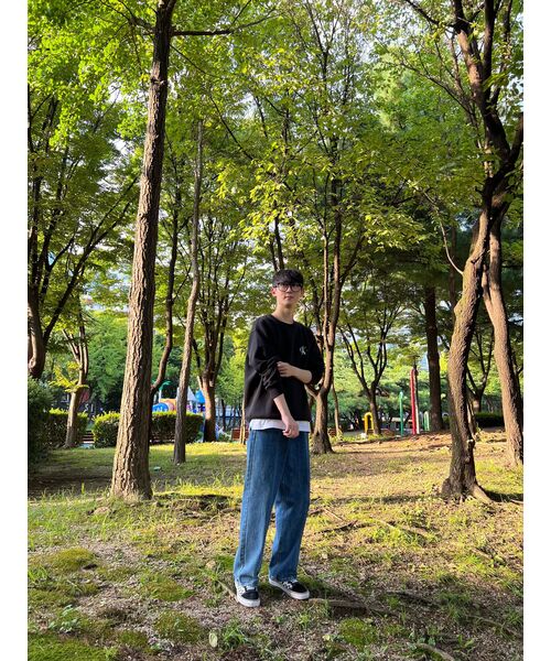 DECET(デケト)の「Mid Rise Wide Jeans DCPT027CrinkleBlue(デニムパンツ・レディース・その他・34/26/28/32/30)」の19枚目の写真