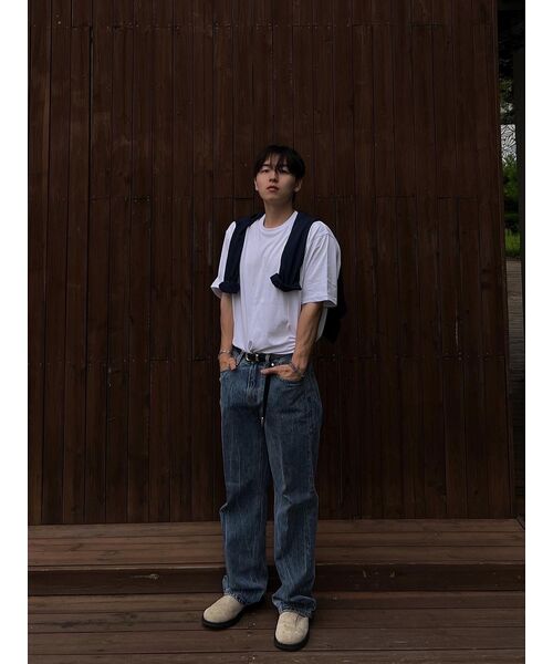 DECET(デケト)の「Mid Rise Wide Jeans DCPT027CrinkleBlue(デニムパンツ・レディース・その他・34/26/28/32/30)」の20枚目の写真