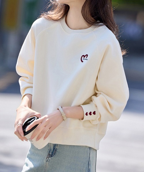 ReRe(リリ)の「ハートデザインスウェットトップス(スウェット・レディース・ピンク/ベージュ・MEDIUM/LARGE/X-LARGE)」の10枚目の写真