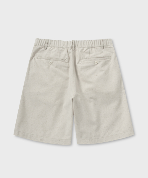 NONBLANK（ノンブランク）の「ワイドフィットリネンハーフパンツ_OATMEAL（その他パンツ・メンズ・その他・MEDIUM/SMALL/X-LARGE/LARGE）」の3枚目の写真