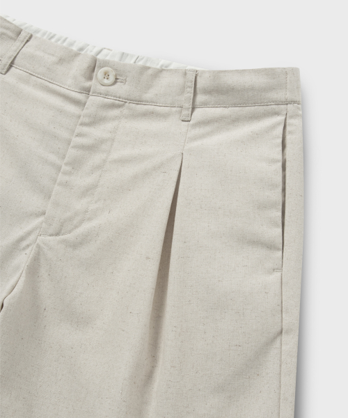 NONBLANK（ノンブランク）の「ワイドフィットリネンハーフパンツ_OATMEAL（その他パンツ・メンズ・その他・MEDIUM/SMALL/X-LARGE/LARGE）」の4枚目の写真